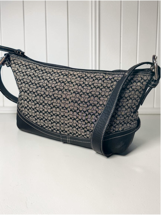 Coach Handbags - Y2K Coach Black Gray Signature C Jacquard Soho Hobo Shoulder Bag F10945